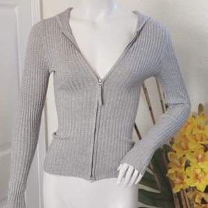 Express Top Two Zip Up Hoodie size XS
